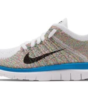 Nike Flyknit Free 4.0 White and MulticolorSneakers Women’s